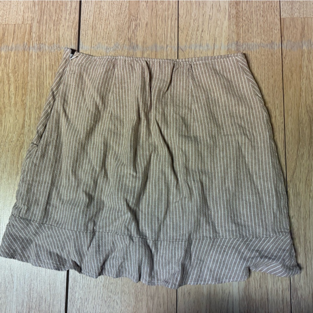 Abercrombie & Fitch Linen Stripe Mini Skirt - Picture 5 of 7